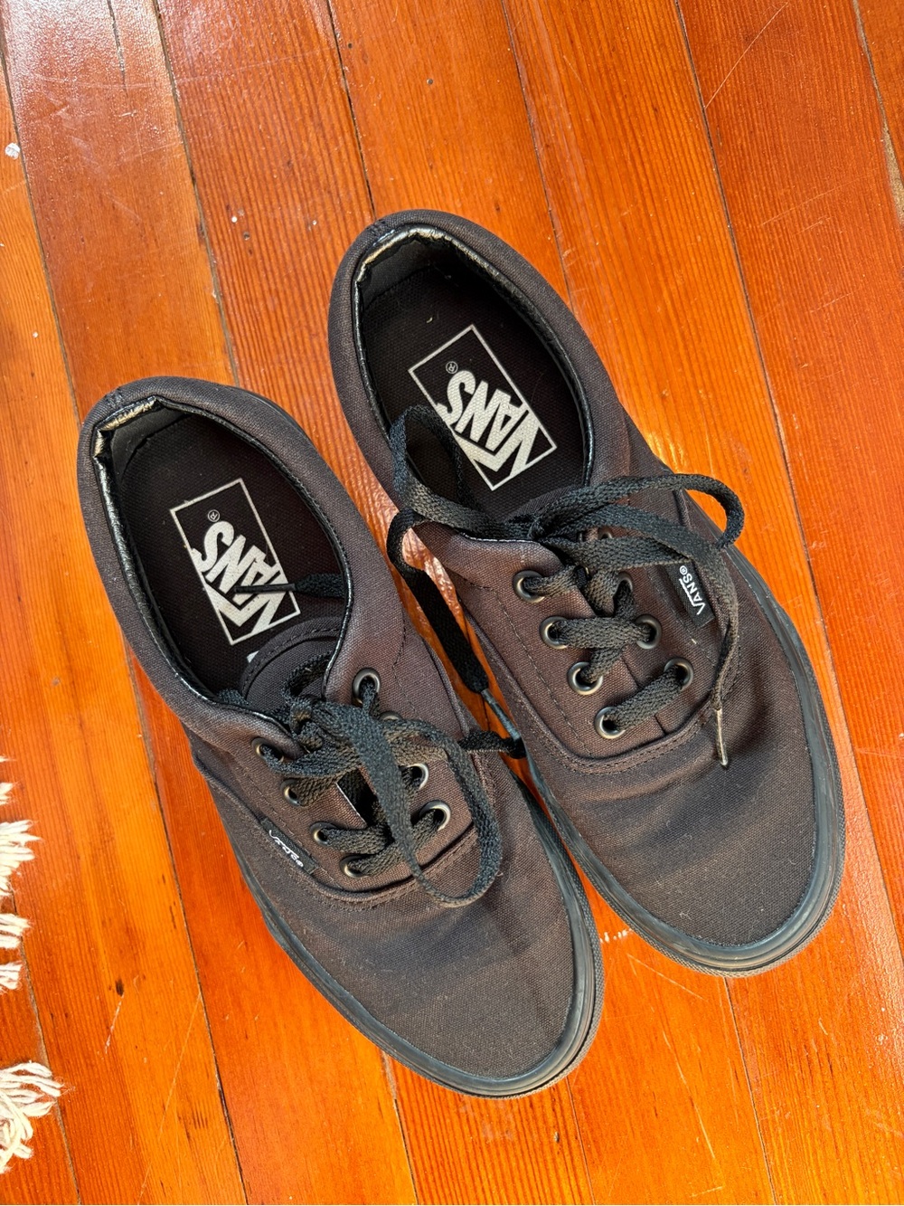 Vans Black Low-Top Canvas Sneakers